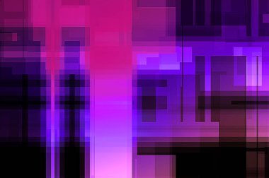 Fütürist soyut geometrik duvar kağıdı. Geometrik renkli şekiller. Dikdörtgen şekilli arka plan. Bir teknolojinin dijital illüstrasyonuName.