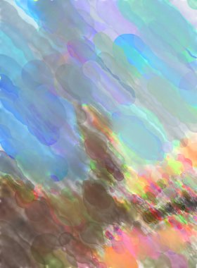 Çağdaş sanat. El yapımı resim. Modern sanat eserleri. Yüzeyde suluboya fırça darbeleriyle resim yapmak. 2D çizim. Sanatsal arkaplan resmi. Tablo üzerinde soyut resim. Renkli doku.