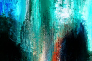 Modern sanat. Renkli çağdaş sanat eserleri. Renkli boya darbeleri. Soyut arkaplanda fırça darbeleri. Fırça boyası. Eşsiz duvar sanatı.