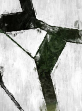 Soyut arkaplanda pürüzlü fırça darbeleri. Fırça boyası. Renkli boya darbeleri. Eşsiz duvar sanatı. Tuvaldeki modern sanat. Renkli çağdaş sanat eserleri. 