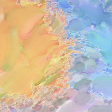 El yapımı sürreal soyut desenli suluboya. Modern sanatsal resim. 2D çizim. Arkaplan boyası karışımı. Yaratıcı duvar sanatı. Çağdaş sanat.