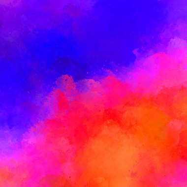 Duvar sanatı Eşsiz ve yaratıcı illüstrasyon. Fırça darbesi ile boyanmış. Renkli fırça darbelerinin soyut arkaplanı. Fırçalanmış canlı duvar kâğıdı. Boyalı sanatsal yaratım.