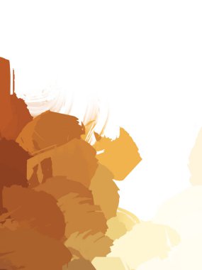 Taranmış Boyalı Soyut Arkaplan. Vahşi kaotik fırça darbeleri. Boya darbeleri. 2D İllüstrasyon. Fırça darbeli resim. 