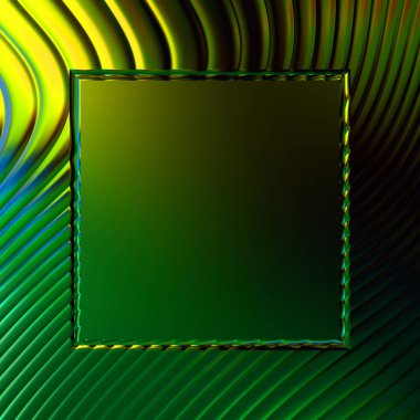 Soyut çerçeveli arkaplan. Renkli, canlı, dalgalı bir duvar kağıdı. Merkezi çerçeveli yaratıcı grafik 2d çizim. Dinamik şekilli modaya uygun sıvı örtüsü.