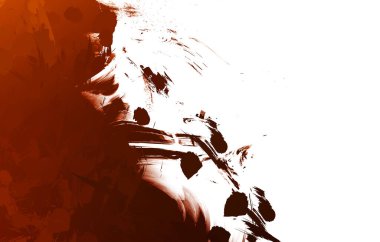 Duvar sanatı Eşsiz ve yaratıcı illüstrasyon. Fırça darbesi ile boyanmış. Renkli fırça darbelerinin soyut arkaplanı. Fırçalanmış canlı duvar kâğıdı. Boyalı sanatsal yaratım.