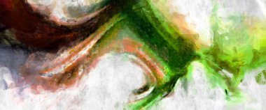 Soyut arkaplanda pürüzlü fırça darbeleri. Fırça boyası. Renkli boya darbeleri. Eşsiz duvar sanatı. Tuvaldeki modern sanat. Renkli çağdaş sanat eserleri. 