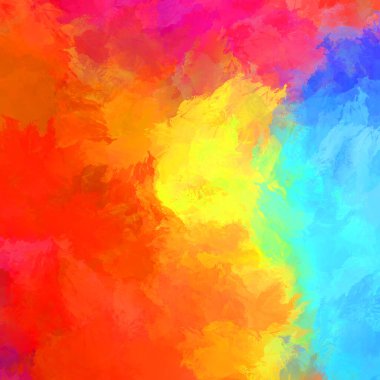 Duvar sanatı Eşsiz ve yaratıcı illüstrasyon. Fırça darbesi ile boyanmış. Renkli fırça darbelerinin soyut arkaplanı. Fırçalanmış canlı duvar kâğıdı. Boyalı sanatsal yaratım.