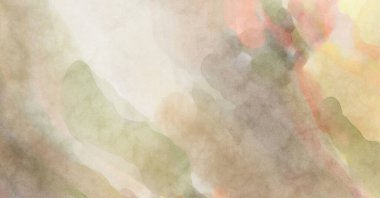 Pastel renklerde suluboya resim. Poster, duvar sanatı, afiş, kart, kitap kapağı ya da ambalaj için rahatlatıcı kompozisyonun yumuşak renkli çizimi. Modern fırça darbeleri resim.