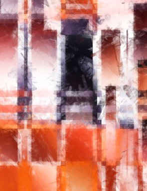 Modern sanat. Renkli çağdaş sanat eserleri. Renkli boya darbeleri. Soyut arkaplanda fırça darbeleri. Fırça boyası. Eşsiz duvar sanatı.