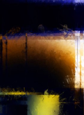 Modern sanat. Renkli çağdaş sanat eserleri. Renkli boya darbeleri. Soyut arkaplanda fırça darbeleri. Fırça boyası. Eşsiz duvar sanatı.