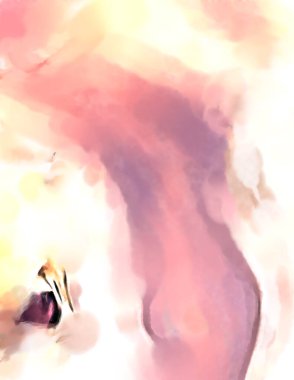 Soyut arkaplanda pürüzlü fırça darbeleri. Fırça boyası. Renkli boya darbeleri. Eşsiz duvar sanatı. Tuvaldeki modern sanat. Renkli çağdaş sanat eserleri. 