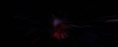 Işık parçacık izleri. Parlayan parçacıkları ve çizgileri olan ışık patlaması yıldızı. Güzel hareketli soyut ışın arkaplanı.