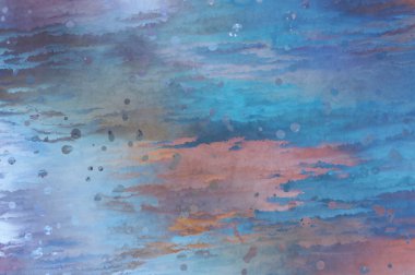 Yaratıcı soyut resim. Artistik fırça darbeleriyle donatılmış. Renkli ve canlı bir illüstrasyon. boyalı sanat.