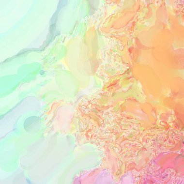 El yapımı sürreal soyut desenli suluboya. Modern sanatsal resim. 2D çizim. Arkaplan boyası karışımı. Yaratıcı duvar sanatı. Çağdaş sanat.