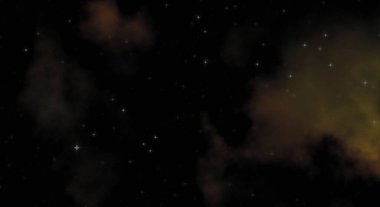 Galaksi uzayındaki yıldız alanı renkli nebula ile. Uzayın derinliklerinin bilim kurgu geçmişi. Ruhsal duvar kağıdı.