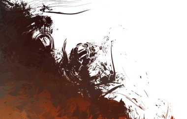 Duvar sanatı Eşsiz ve yaratıcı illüstrasyon. Fırça darbesi ile boyanmış. Renkli fırça darbelerinin soyut arkaplanı. Fırçalanmış canlı duvar kâğıdı. Boyalı sanatsal yaratım.