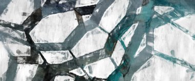 Soyut arkaplanda pürüzlü fırça darbeleri. Fırça boyası. Renkli boya darbeleri. Eşsiz duvar sanatı. Tuvaldeki modern sanat. Renkli çağdaş sanat eserleri. 