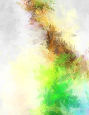 Canlı fırça darbeleriyle boyanmış. Renkli desenli resim. Fırçalanmış duvar kağıdını boya.