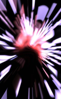 Işık parçacık izleri. Parlayan parçacıkları ve çizgileri olan ışık patlaması yıldızı. Güzel hareketli soyut ışın arkaplanı.