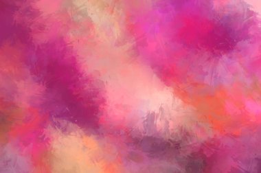 Renkli fırça darbelerinin 2D çizimi. Dekoratif desenli resim. canlı boya desenli arkaplan.