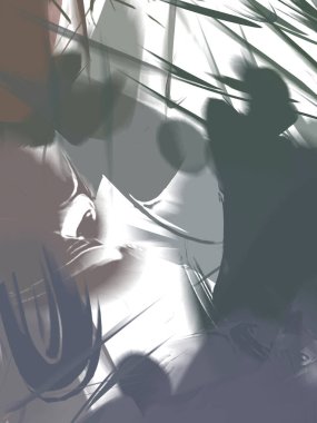 Renkli fırça darbelerinin soyut arkaplanı. fırçalanmış canlı duvar kağıdı. resmedilmiş sanat eseri. Eşsiz ve yaratıcı illüstrasyon.