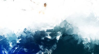 Canlı fırça darbeleriyle boyanmış. Renkli desenli resim. Fırçalanmış duvar kağıdını boya.