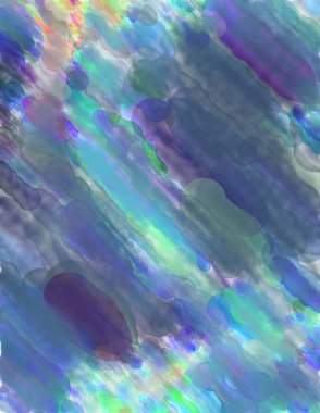 Çağdaş sanat. El yapımı resim. Modern sanat eserleri. Yüzeyde suluboya fırça darbeleriyle resim yapmak. 2D çizim. Sanatsal arkaplan resmi. Tablo üzerinde soyut resim. Renkli doku.