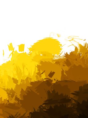 Taranmış Boyalı Soyut Arkaplan. Vahşi kaotik fırça darbeleri. Boya darbeleri. 2D İllüstrasyon. Fırça darbeli resim. 