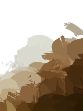 Taranmış Boyalı Soyut Arkaplan. Vahşi kaotik fırça darbeleri. Boya darbeleri. 2D İllüstrasyon. Fırça darbeli resim. 