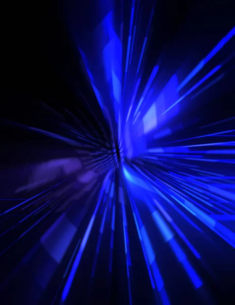 Une Fusée Éclairante Futuriste Étoile Explosion Lumineuse Avec Des Particules — Photo