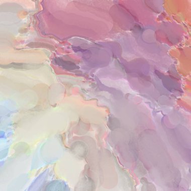 El yapımı sürreal soyut desenli suluboya. Modern sanatsal resim. 2D çizim. Arkaplan boyası karışımı. Yaratıcı duvar sanatı. Çağdaş sanat.