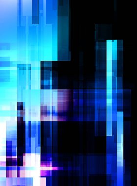 Renkli ve canlı geometrik şekiller katmanları var. Bir teknoloji planının dijital illüstrasyonu. Gelecekçi tasarım şablonu.