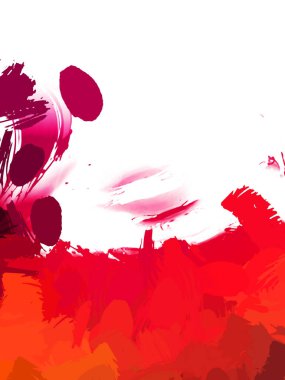 Taranmış Boyalı Soyut Arkaplan. Vahşi kaotik fırça darbeleri. Boya darbeleri. 2D İllüstrasyon. Fırça darbeli resim. 