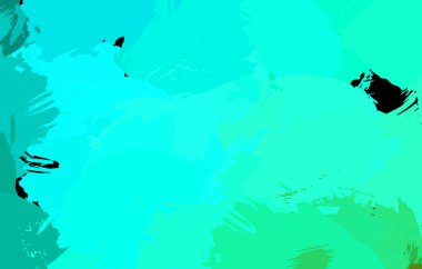 Vahşi fırça darbeleriyle yaratıcı soyut resim. Artistik fırça darbeleriyle donatılmış. Renkli ve canlı bir tasvir. Boyalı sanat.