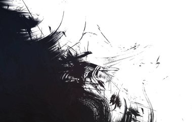 Duvar sanatı Eşsiz ve yaratıcı illüstrasyon. Fırça darbesi ile boyanmış. Renkli fırça darbelerinin soyut arkaplanı. Fırçalanmış canlı duvar kâğıdı. Boyalı sanatsal yaratım.