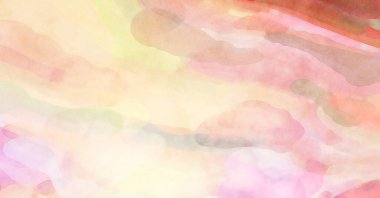 Pastel renklerde suluboya resim. Poster, duvar sanatı, afiş, kart, kitap kapağı ya da ambalaj için rahatlatıcı kompozisyonun yumuşak renkli çizimi. Modern fırça darbeleri resim.