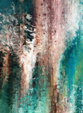 Modern sanat. Renkli çağdaş sanat eserleri. Renkli boya darbeleri. Soyut arkaplanda fırça darbeleri. Fırça boyası. Eşsiz duvar sanatı.