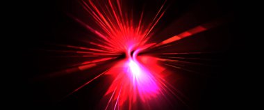 Fütürist mercek patlaması. Parlayan parçacıkları ve çizgileri olan ışık patlaması yıldızı. Güzel soyut ışın arkaplanı.