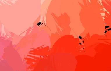 Vahşi fırça darbeleriyle yaratıcı soyut resim. Artistik fırça darbeleriyle donatılmış. Renkli ve canlı bir tasvir. Boyalı sanat.