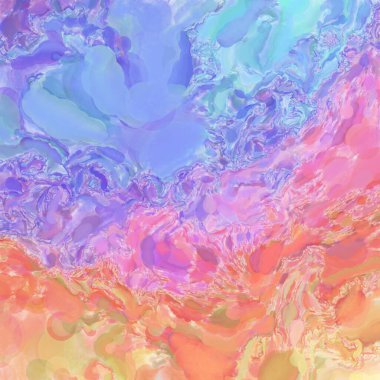 Çağdaş sanat. El işçiliğinin renkli dokusu. Modern resim. Yüzeyde suluboya vuruşlar. Sanatsal arkaplan resmi. Tablo üzerinde soyut resim. Fırça darbeleri. 