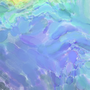 Çağdaş sanat. El işçiliğinin renkli dokusu. Modern resim. Yüzeyde suluboya vuruşlar. Sanatsal arkaplan resmi. Tablo üzerinde soyut resim. Fırça darbeleri. 