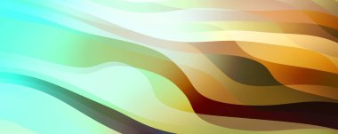 Soyut arkaplan. Renkli dalgalı tasarım duvar kağıdı. yaratıcı grafik 2D çizim. Dinamik şekilli modaya uygun sıvı örtüsü.