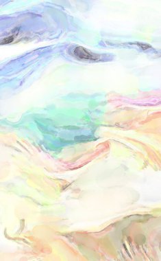 Çağdaş sanat. El yapımı resim. Modern sanat eserleri. Yüzeyde suluboya fırça darbeleriyle resim yapmak. 2D çizim. Sanatsal arkaplan resmi. Tablo üzerinde soyut resim. Renkli doku.