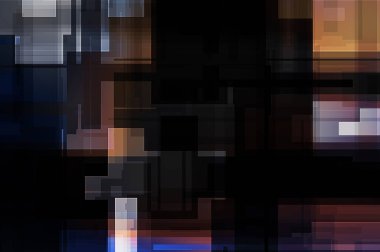 Fütürist soyut geometrik duvar kağıdı. Geometrik renkli şekiller. Dikdörtgen şekilli arka plan. Bir teknolojinin dijital illüstrasyonuName.