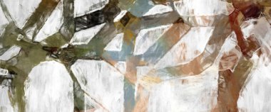 Soyut arkaplanda pürüzlü fırça darbeleri. Fırça boyası. Renkli boya darbeleri. Eşsiz duvar sanatı. Tuvaldeki modern sanat. Renkli çağdaş sanat eserleri. 