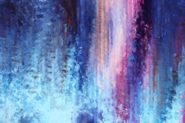 Modern sanat. Renkli çağdaş sanat eserleri. Renkli boya darbeleri. Soyut arkaplanda fırça darbeleri. Fırça boyası. Eşsiz duvar sanatı.