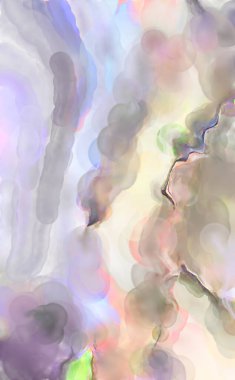 Çağdaş sanat. El yapımı resim. Modern sanat eserleri. Yüzeyde suluboya fırça darbeleriyle resim yapmak. 2D çizim. Sanatsal arkaplan resmi. Tablo üzerinde soyut resim. Renkli doku.