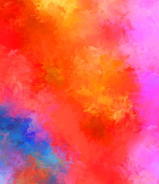 Yaratıcı soyut resim. Artistik fırça darbeleriyle donatılmış. Renkli ve canlı bir illüstrasyon. boyalı sanat.