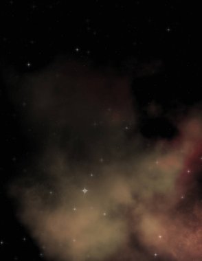 Galaksi uzayındaki yıldız alanı renkli nebula ile. Uzayın derinliklerinin bilim kurgu geçmişi. Ruhsal duvar kağıdı.