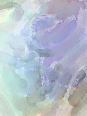 Alkol mürekkebini andıran rahatlatıcı fırça darbelerinin modern resmi. Poster, duvar sanatı, afiş, kart, kitap kapağı veya ambalaj için pastel renkli suluboya resim.